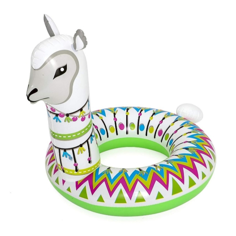 NEW Bestway Alpaca Llama Colorful Vibrant Inflatable Swim Ring Tube